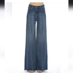 Women's Blue Wide-Leg Jeans